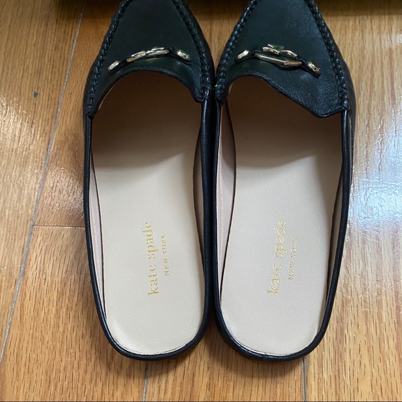 New in box Kate Spade Colada Leather Mules Backless Loafers size 6 comfy sliders - Picture 4 of 7